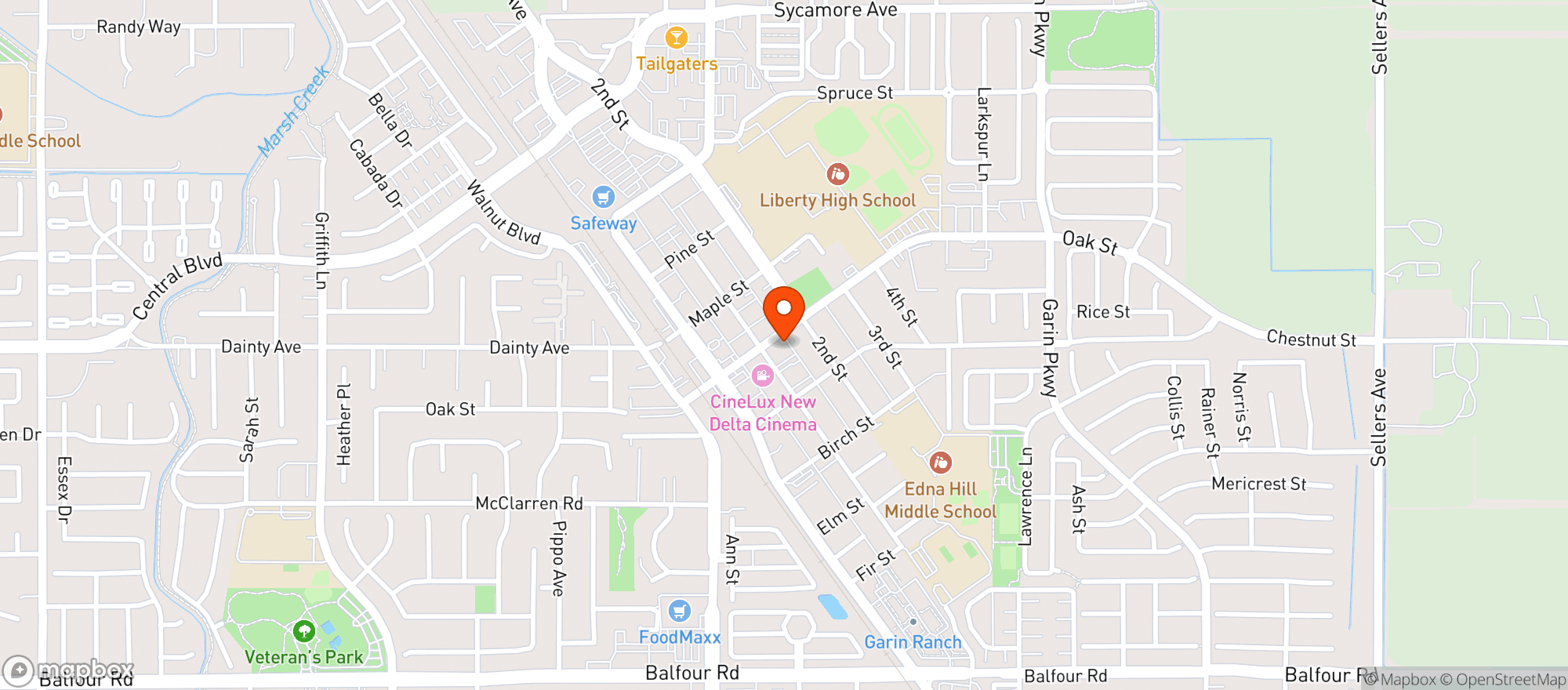 Map showing BRENTWOOD CRAFT BEER AND CIDER - BRENTWOOD