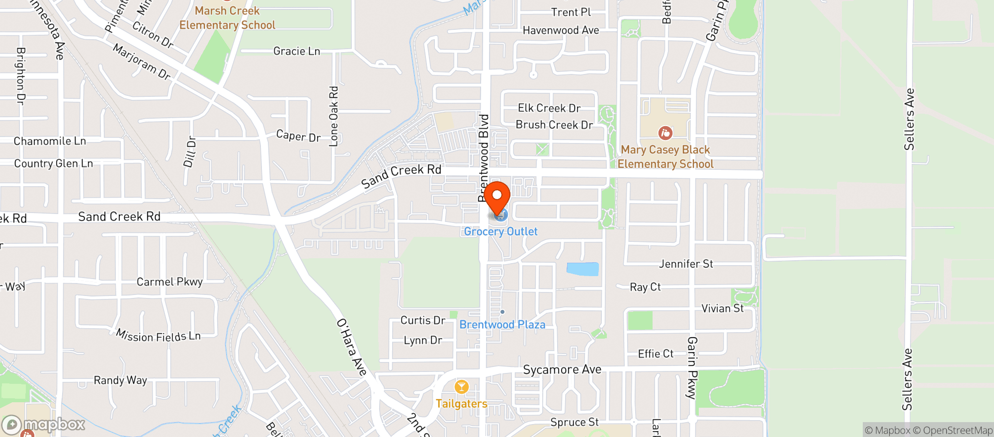 Map showing Grocery Outlet