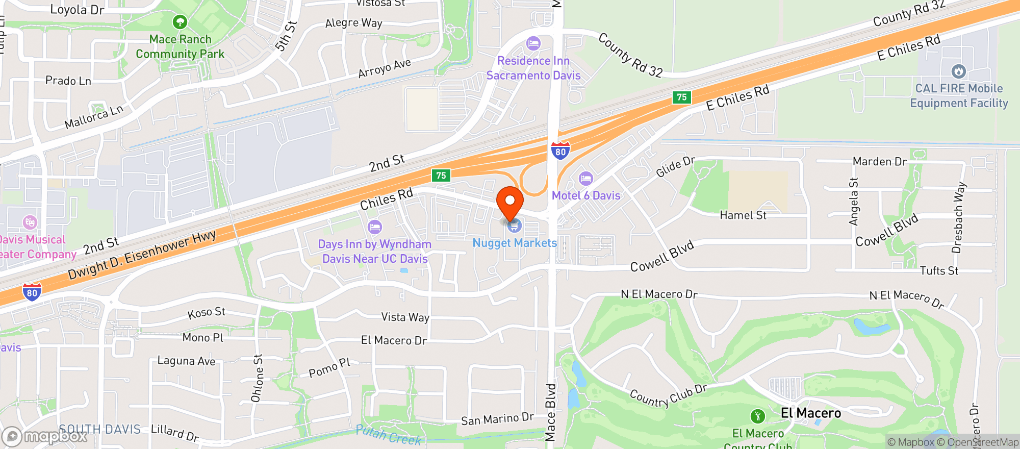 Map showing Nugget Market