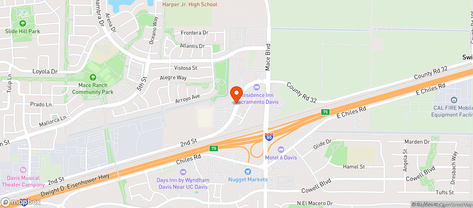 Map showing Target Store