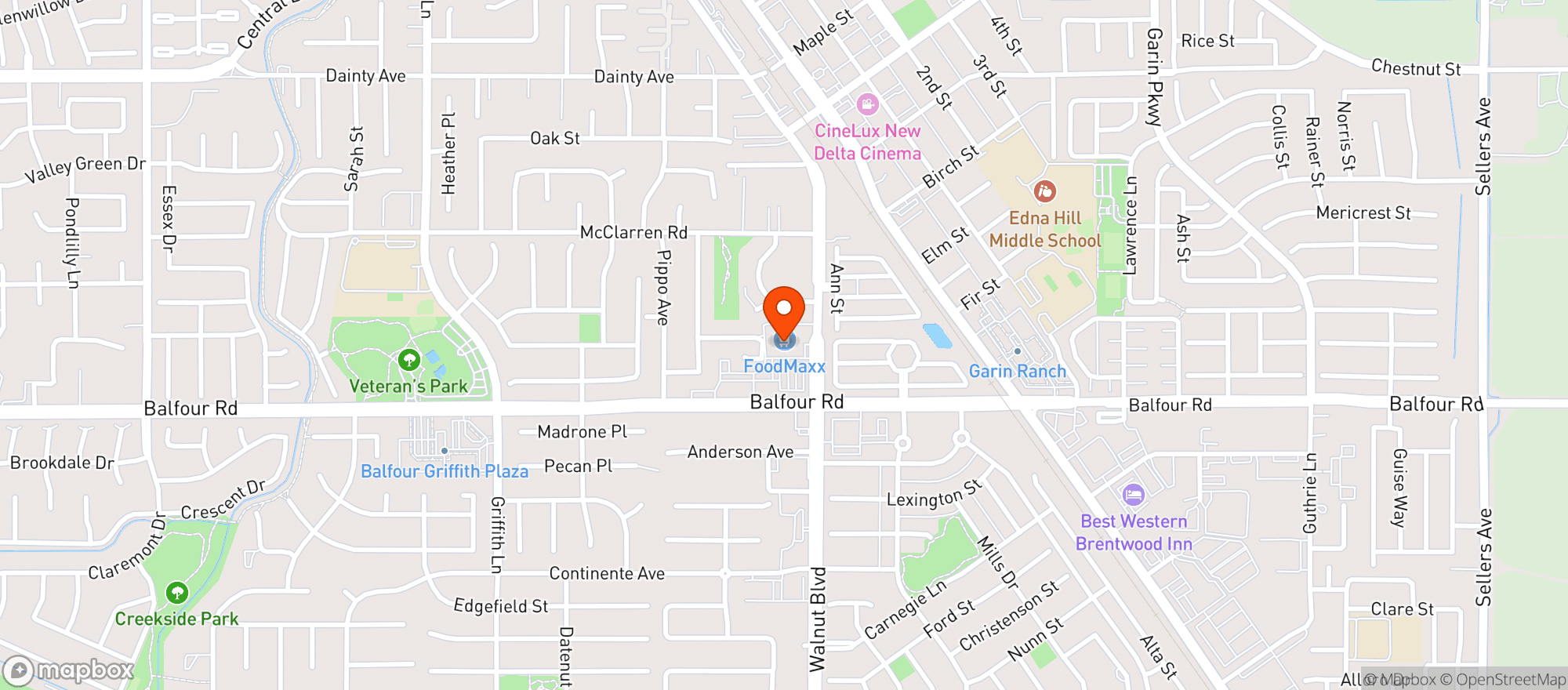Map showing Food Maxx