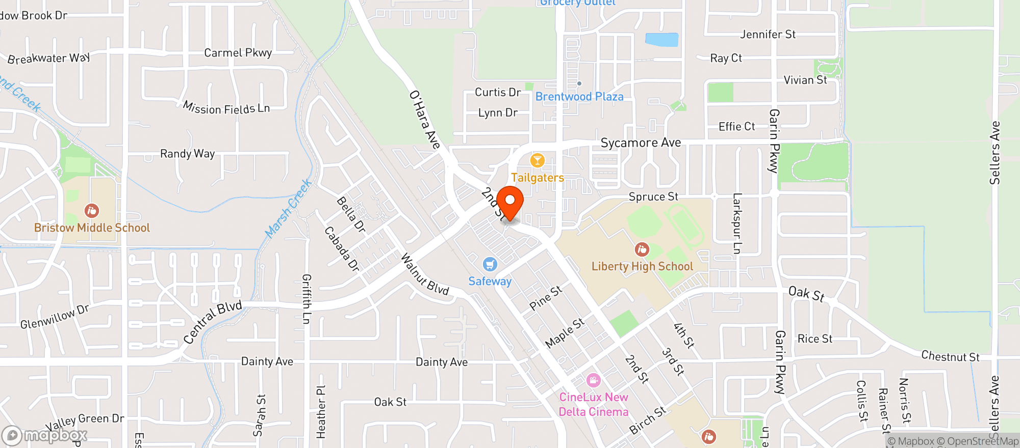 Map showing Safeway Store