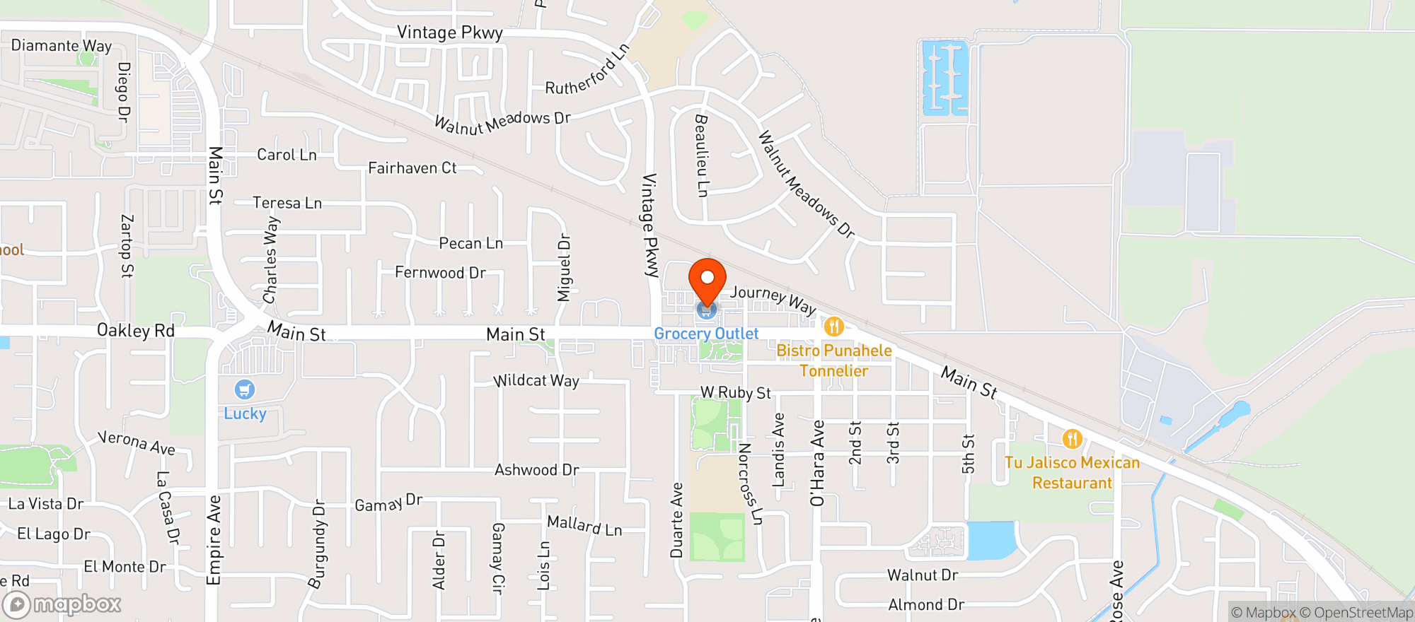 Map showing Grocery Outlet