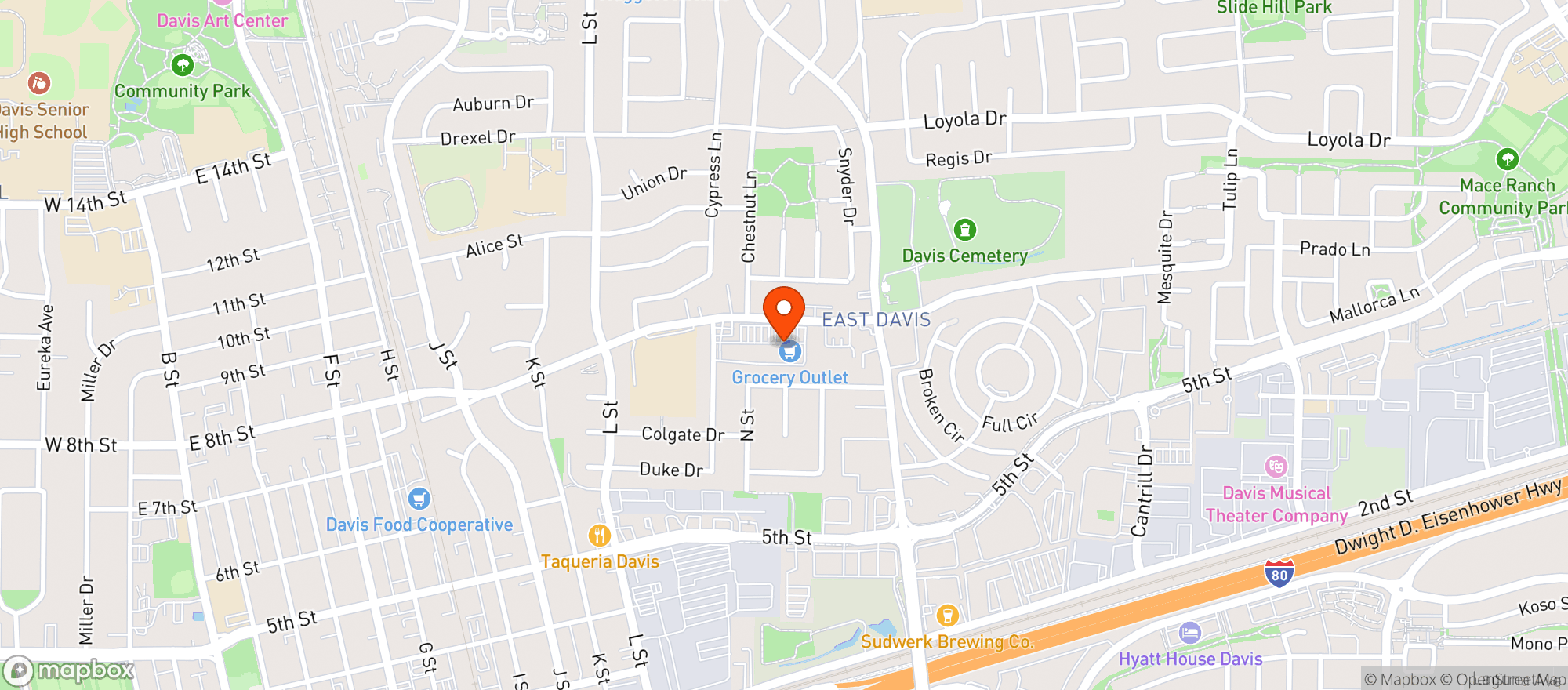 Map showing Grocery Outlet