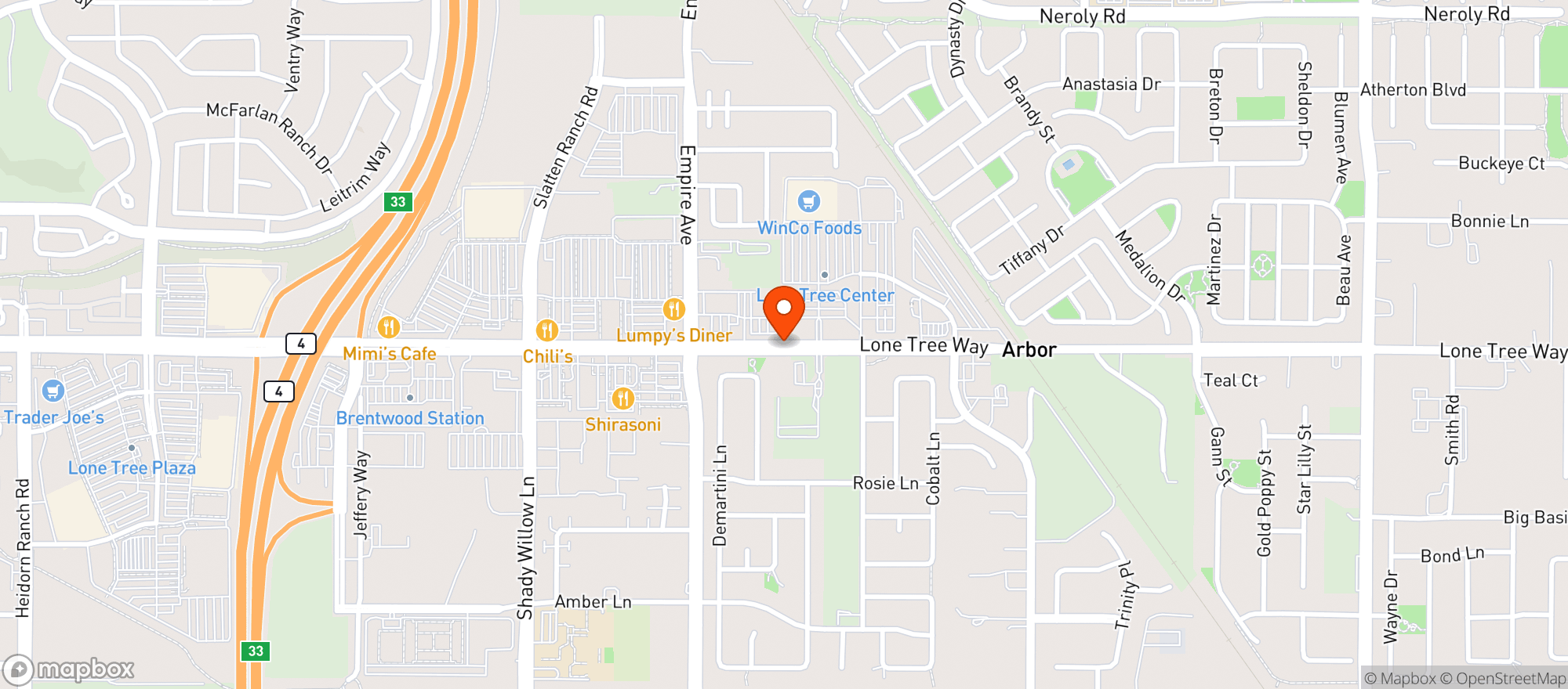 Map showing Wence House California Cuisine