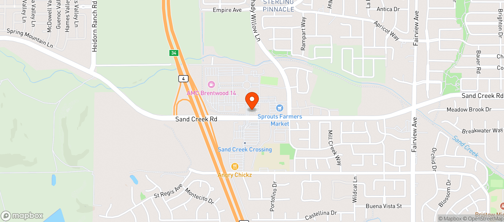 Map showing Black Angus Steak House