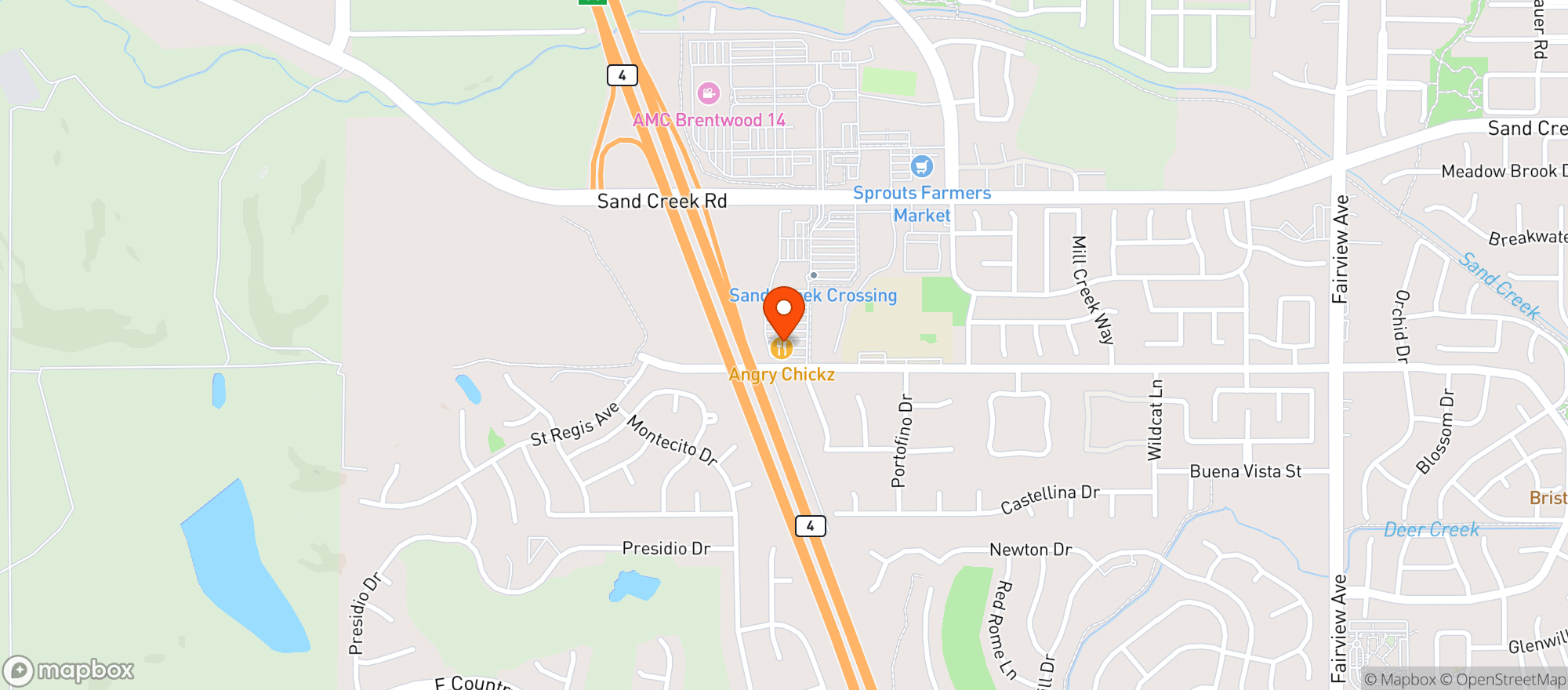 Map showing Sun Kitchen Asian Bistro