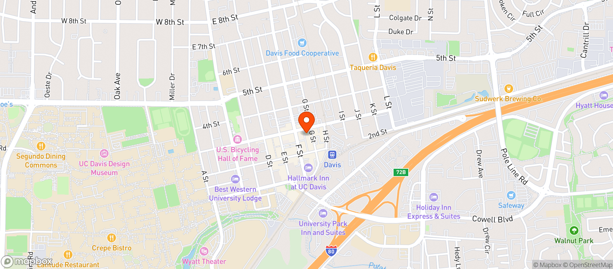 Map showing Three Mile Brewing