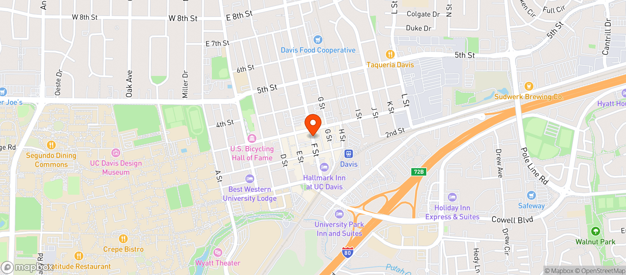 Map showing Taqueria El Burrito