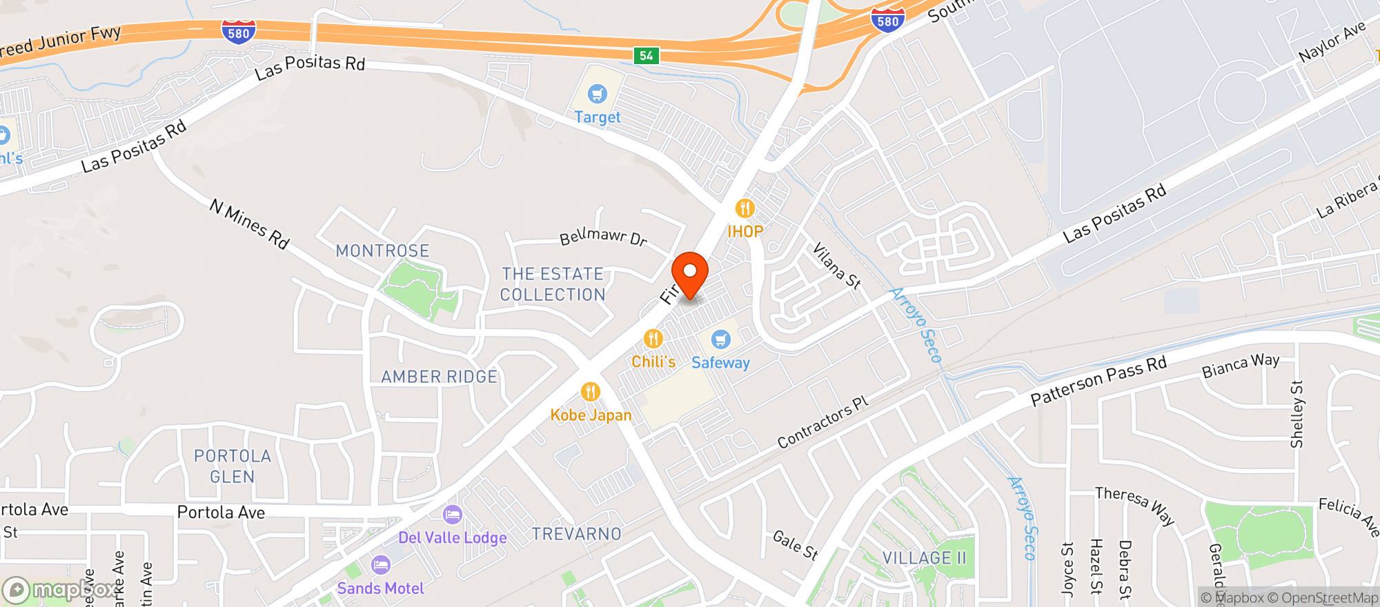 Map showing BevMo