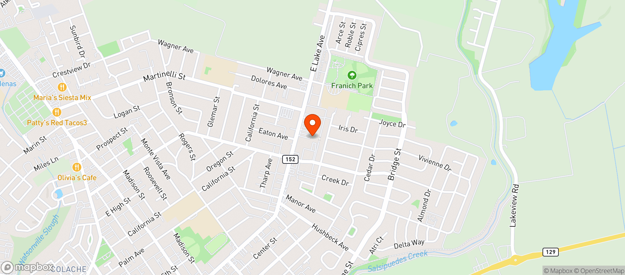 Map showing Staff of Life (Watsonville) - 00100020587
