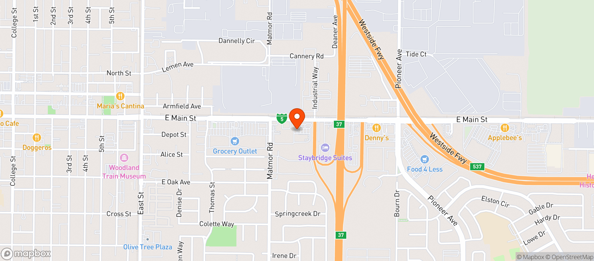 Map showing Sprouts Farmers Market - Woodland (453)