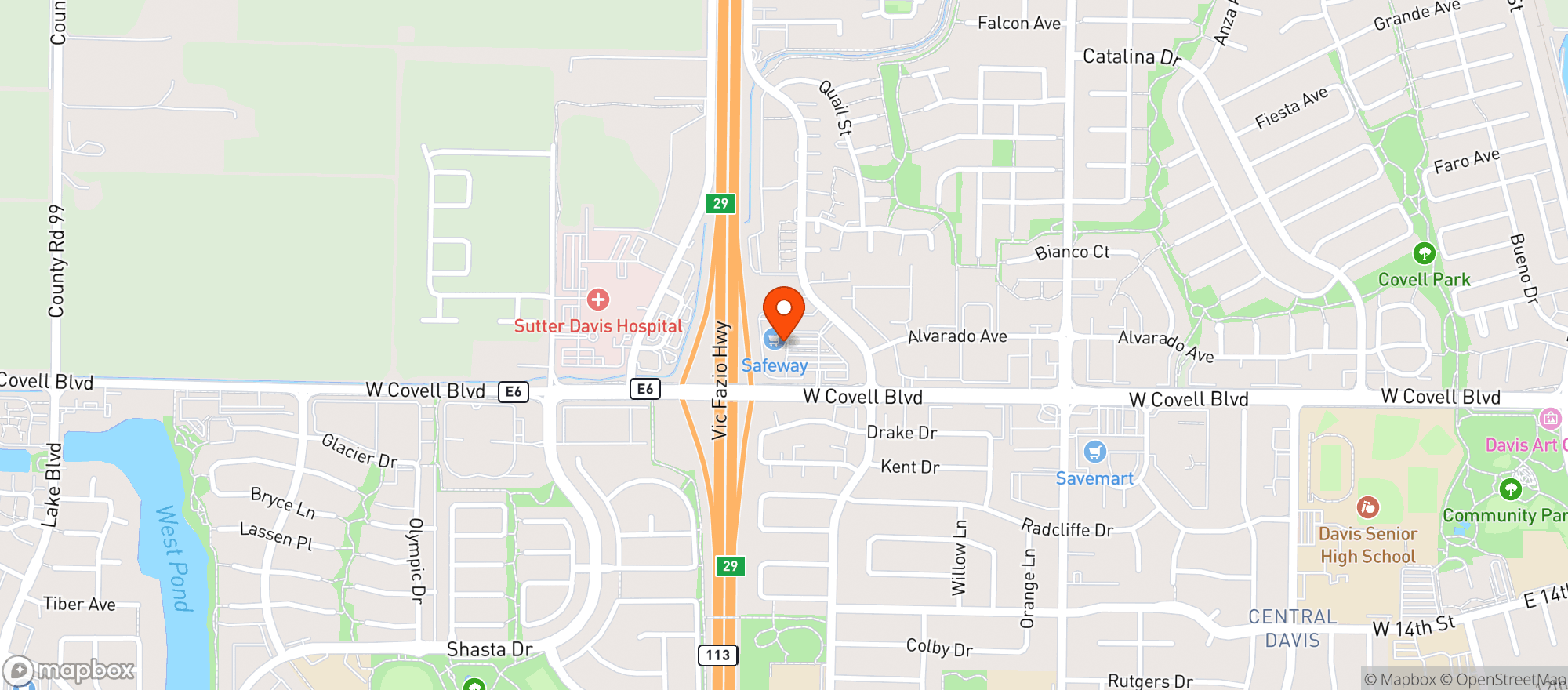 Map showing Safeway