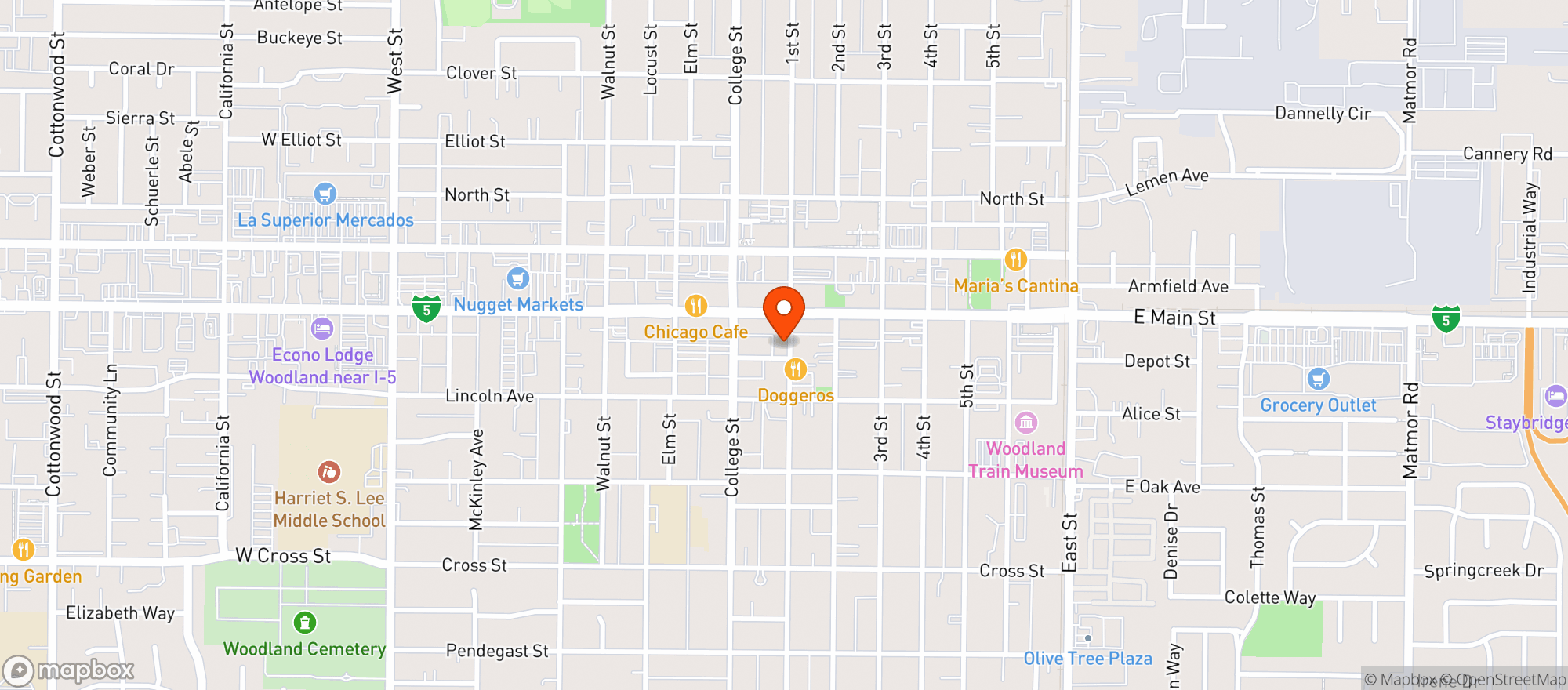 Map showing MOJOS KITCHEN 428