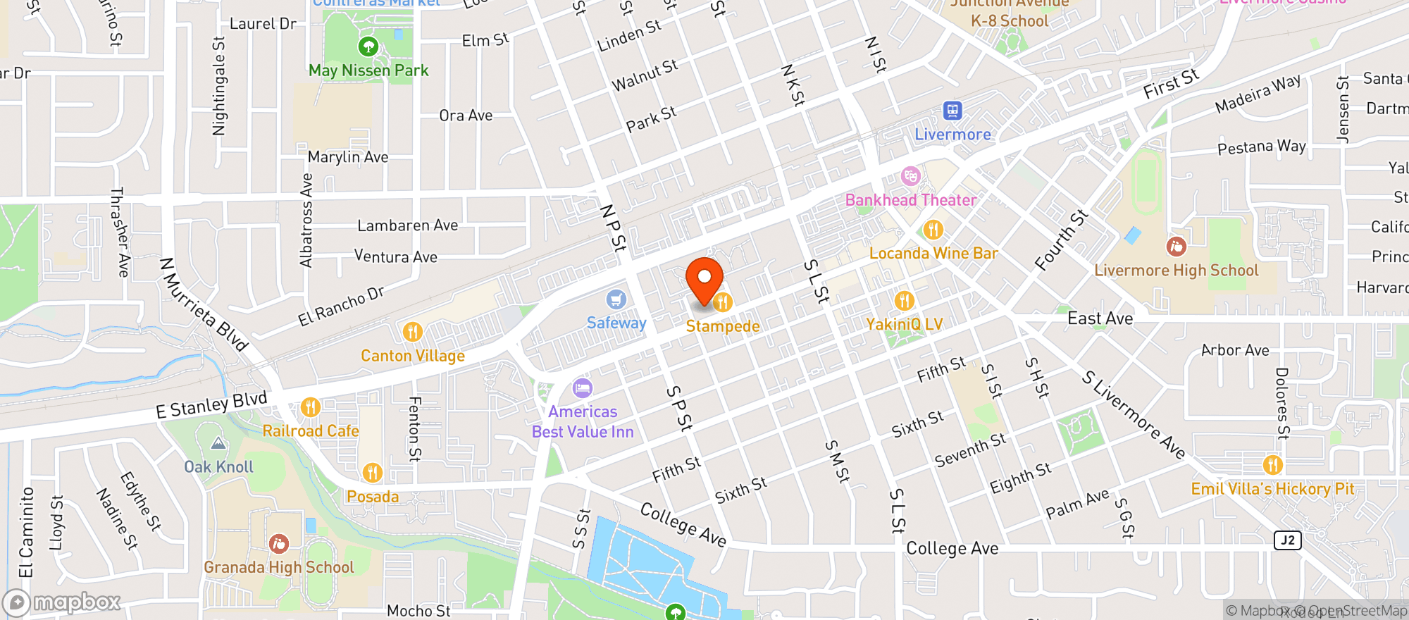 Map showing Zephyr Grill