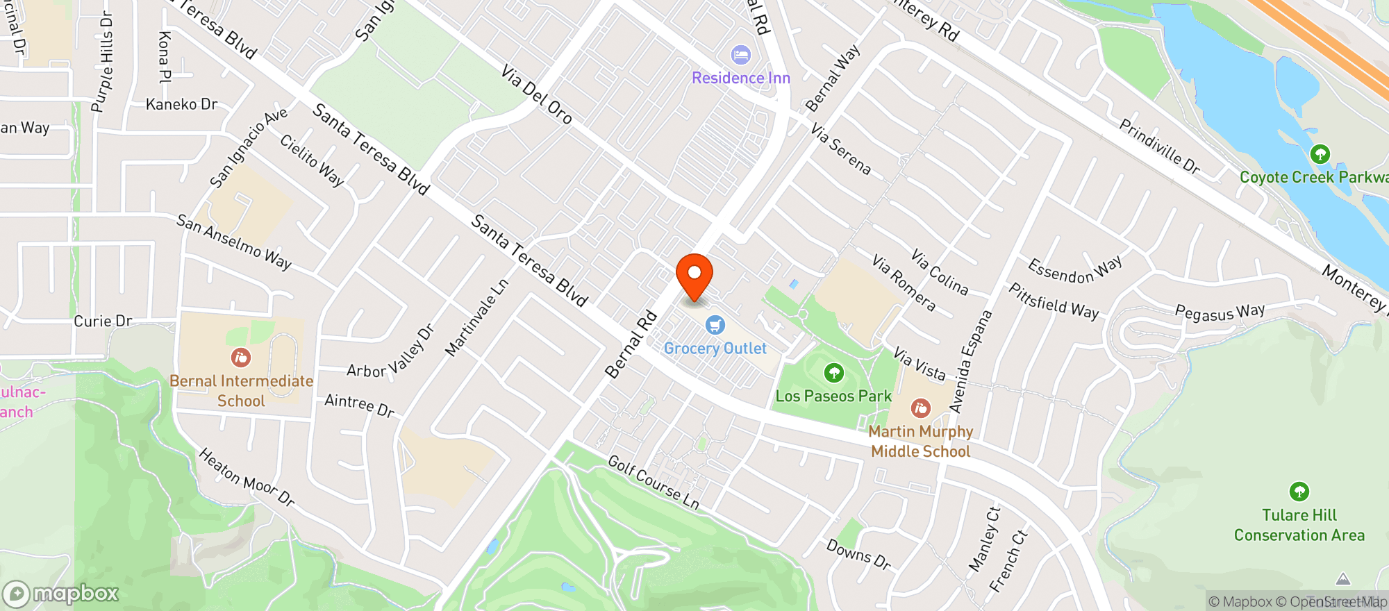 Map showing Santa Teresa Bottle Shop