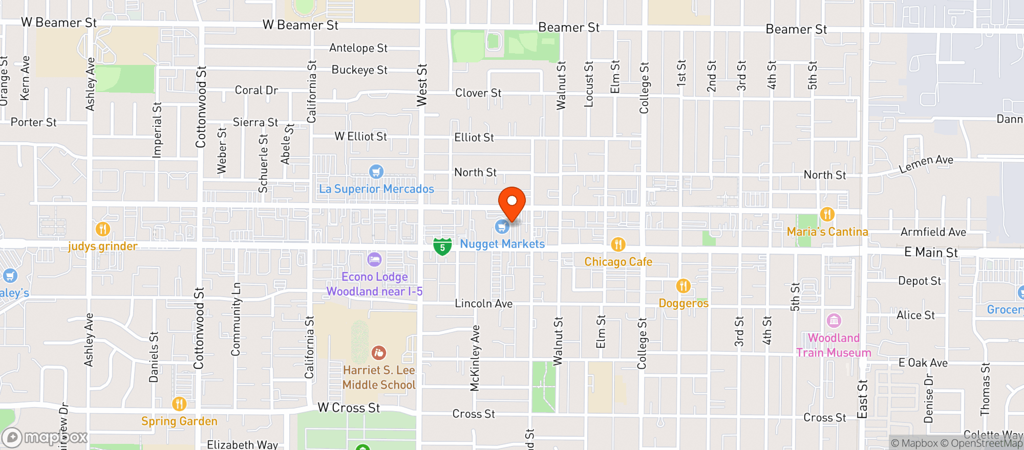 Map showing Nugget Market