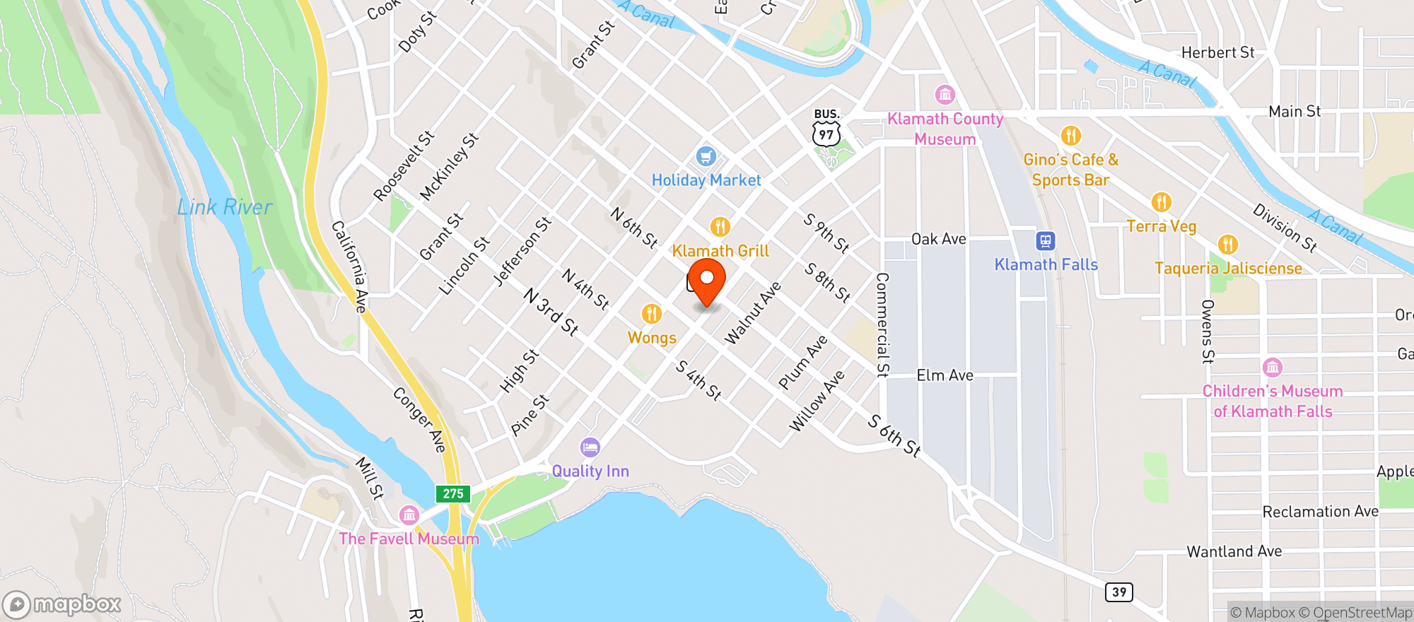 Map showing Albertsons
