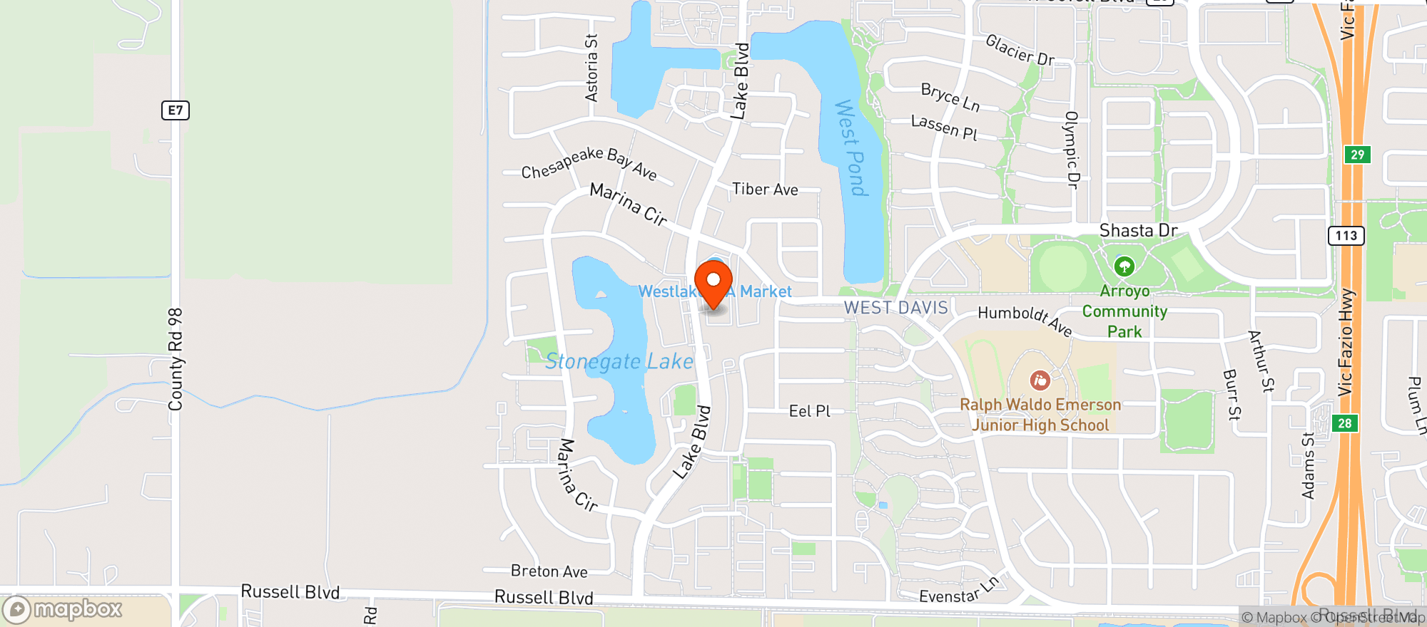 Map showing Lampost Pizza