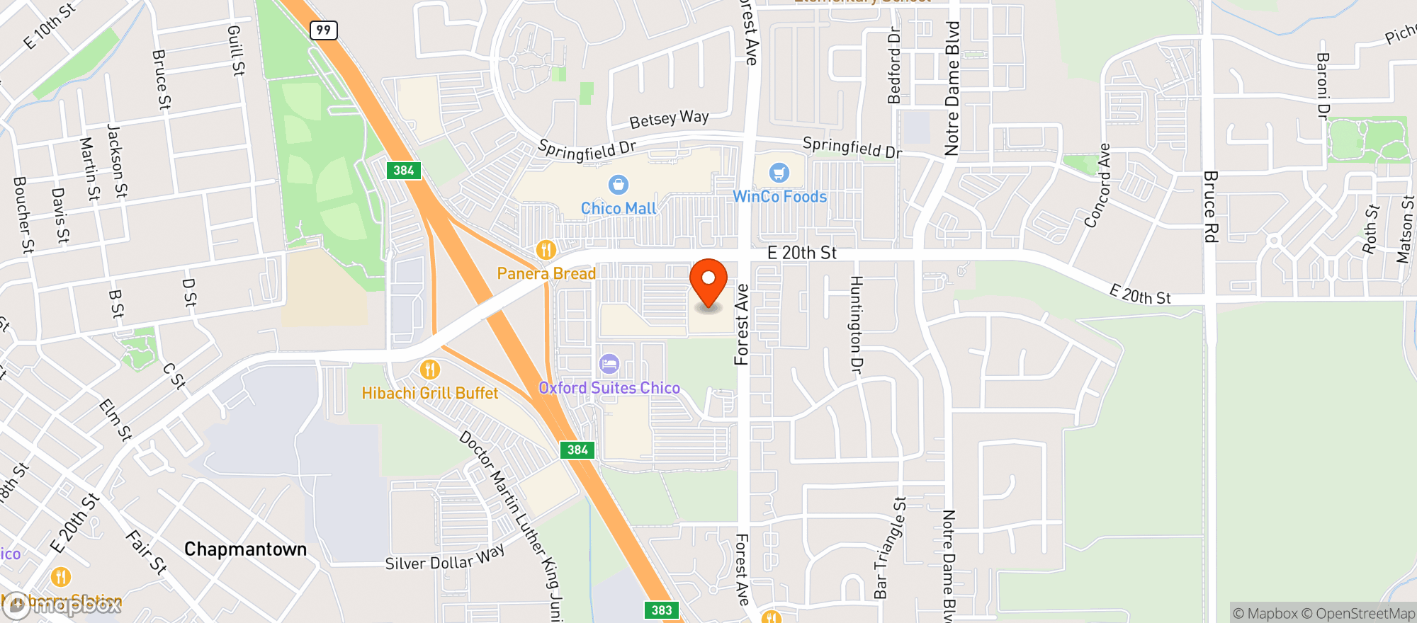 Map showing Target