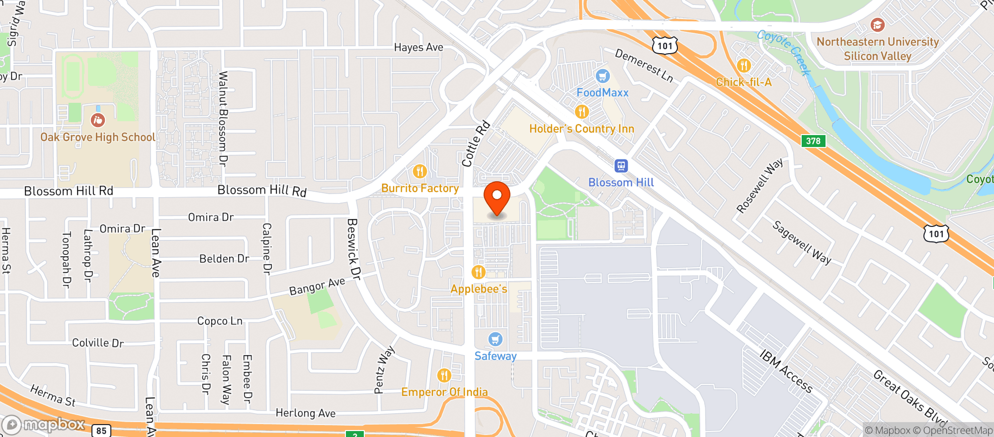 Map showing Target