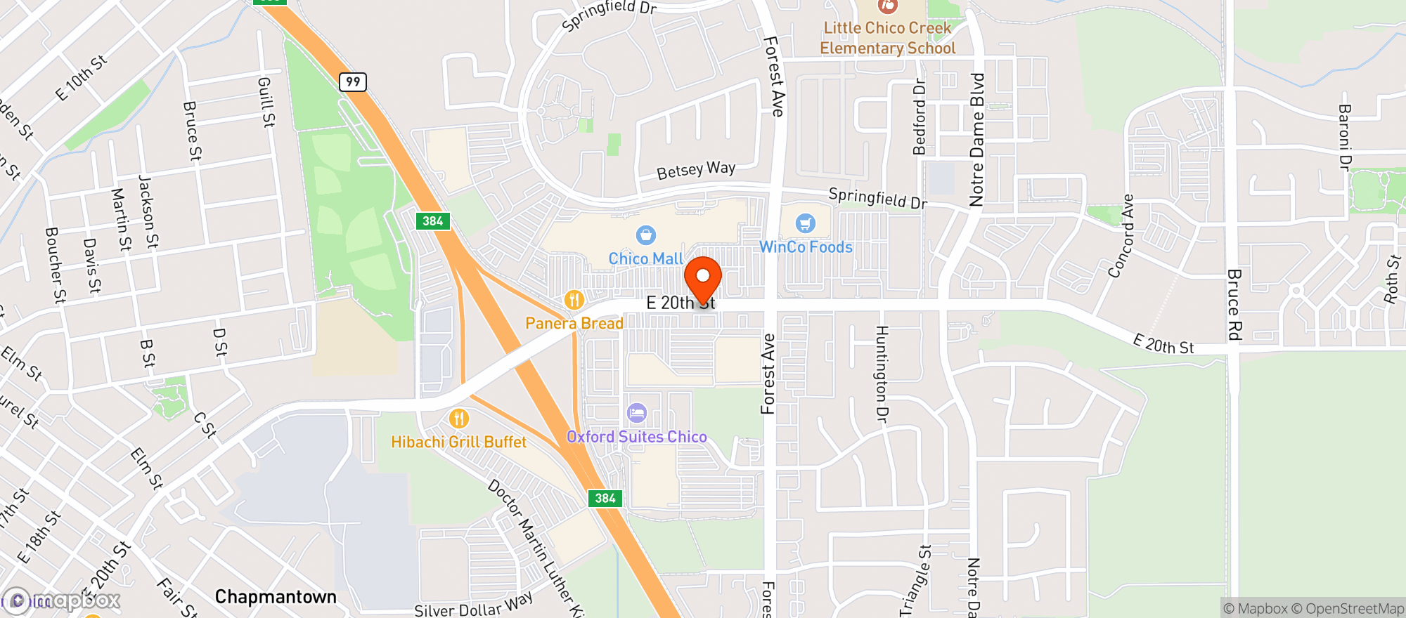 Map showing Bevmo