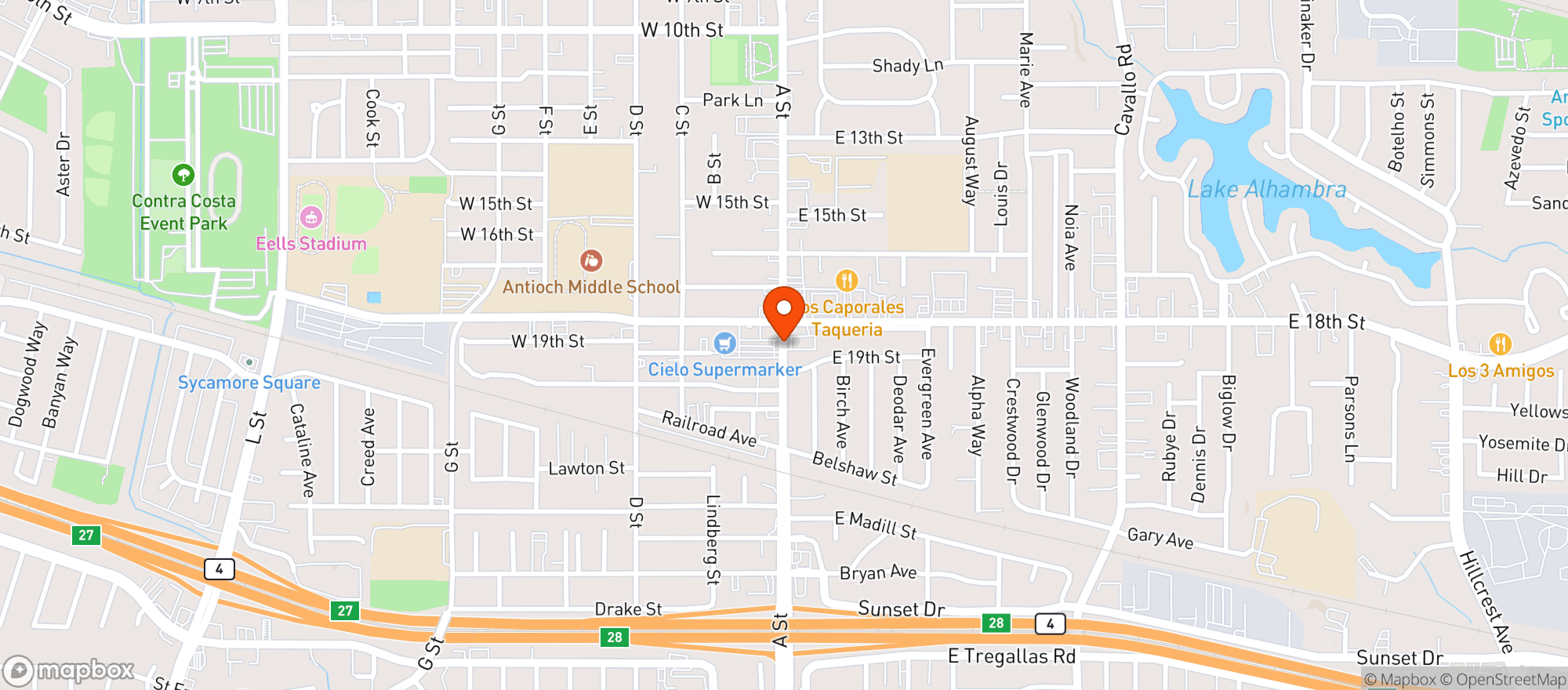 Map showing Cielo Supermarket