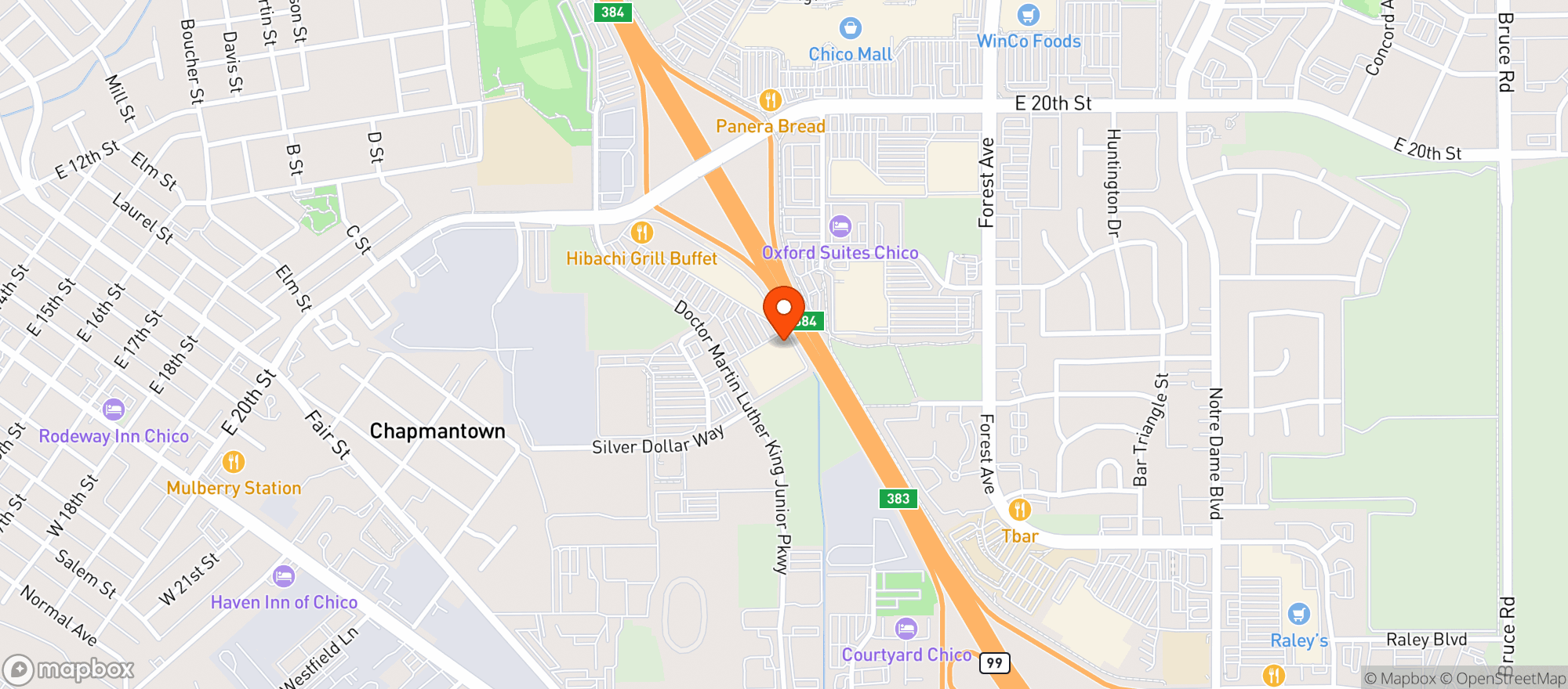 Map showing World Market Chico