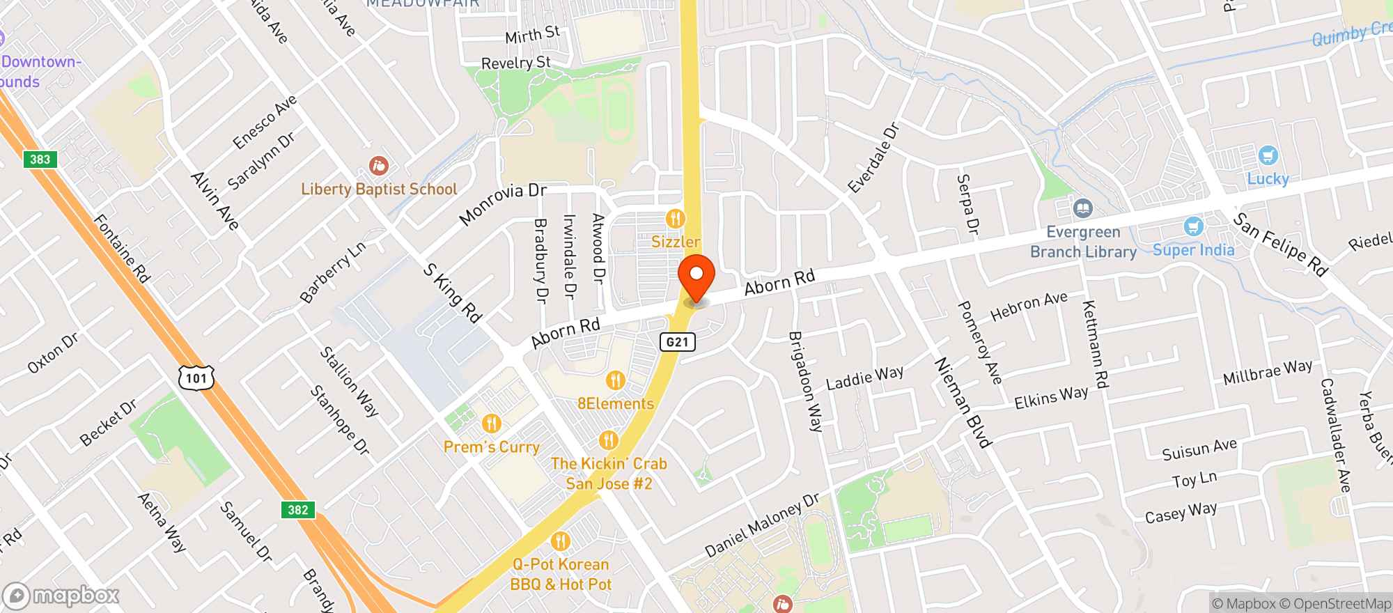 Map showing Red Lobster