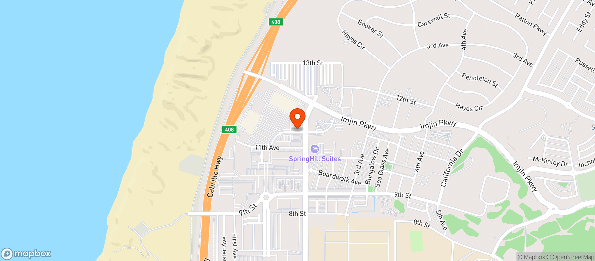 Map showing Target Store