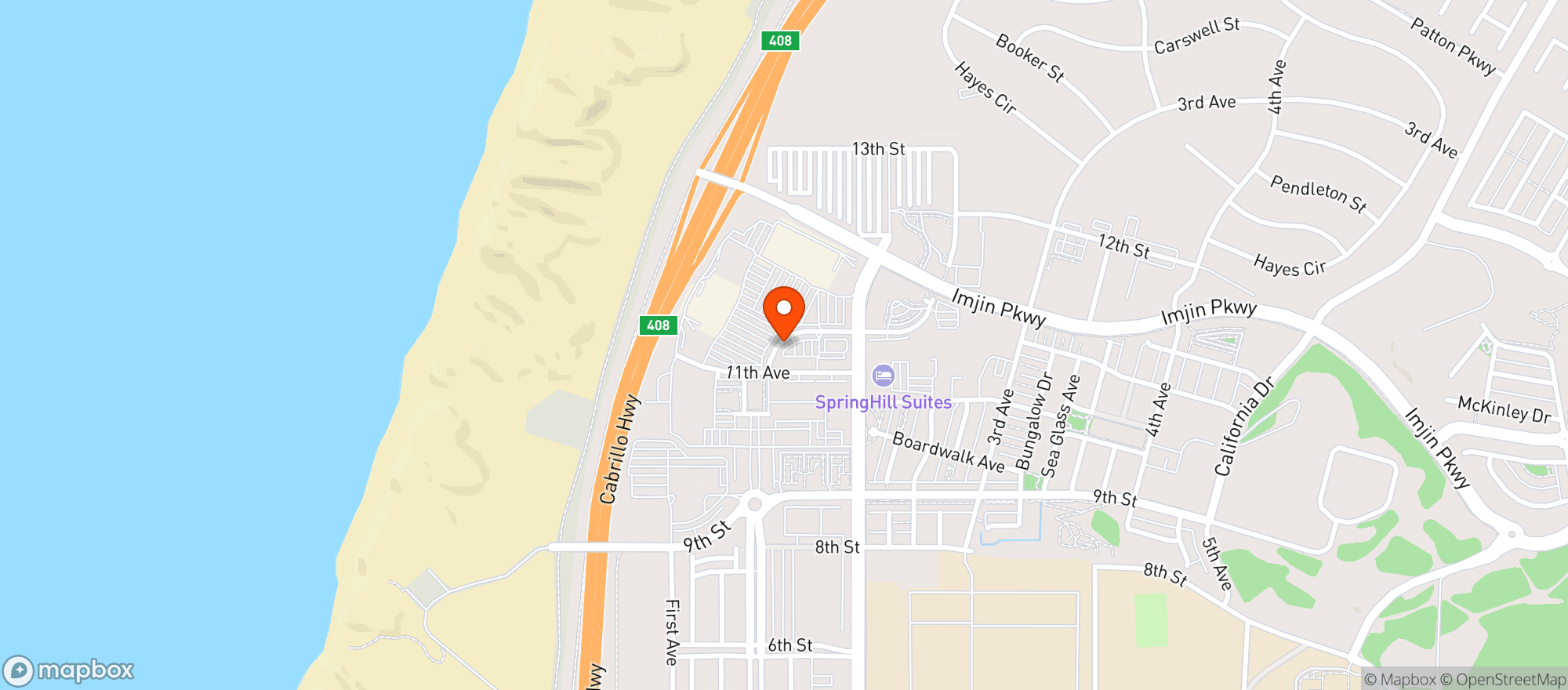 Map showing Dunes Market
