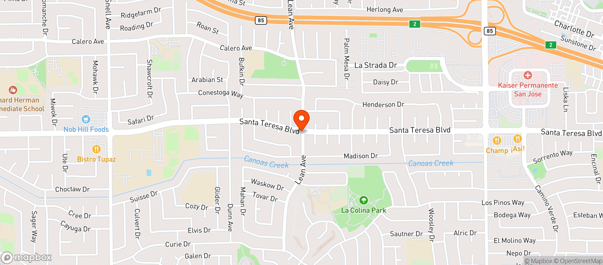 Map showing Genes Liquors