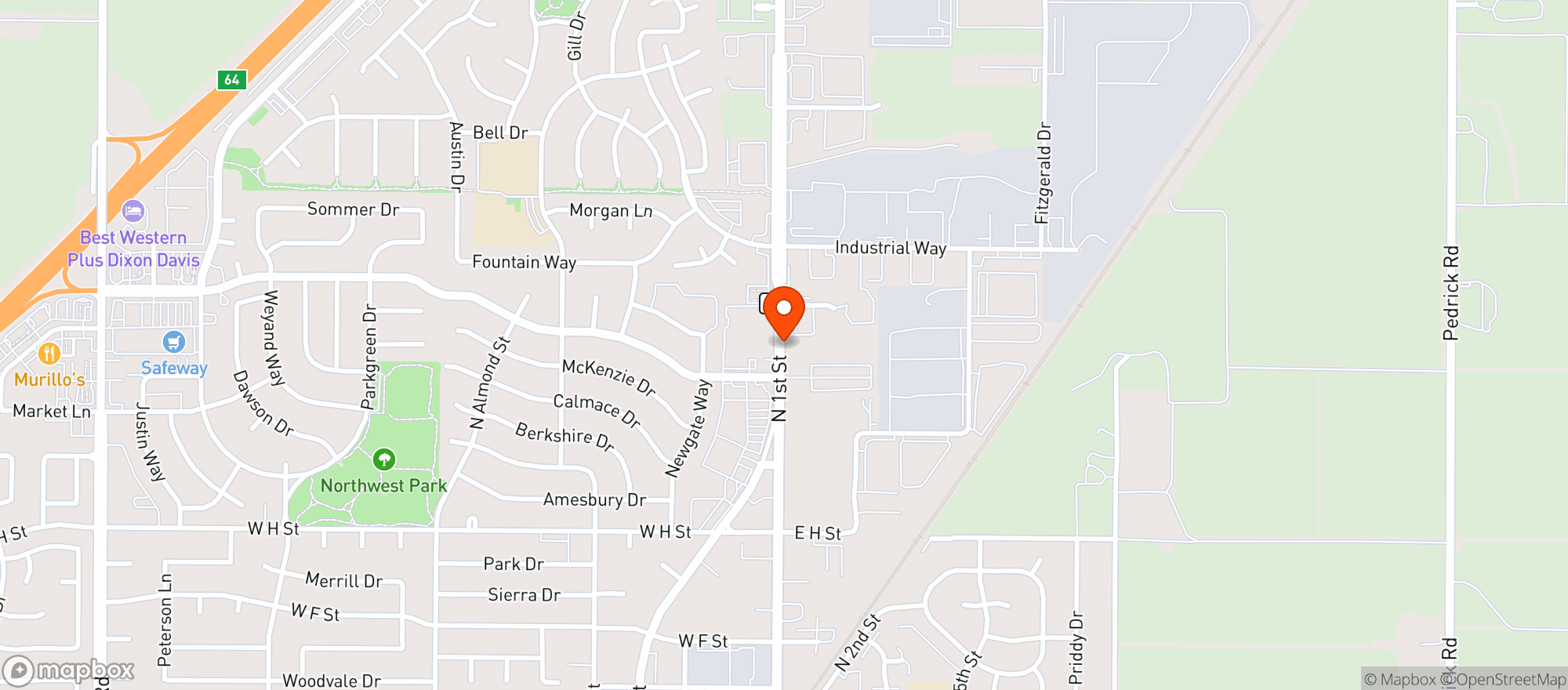 Map showing Dixon Wellness Collective