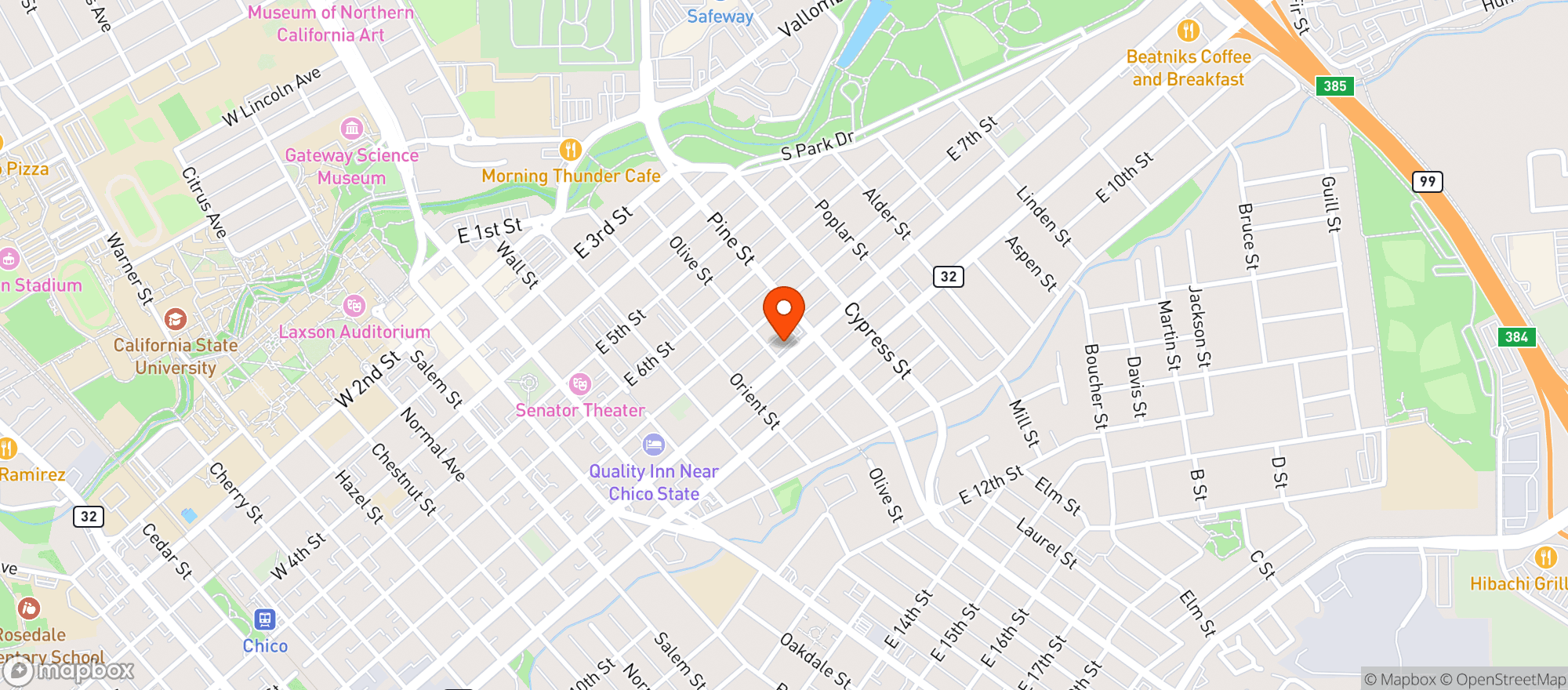 Map showing Downtown Liquor & Market