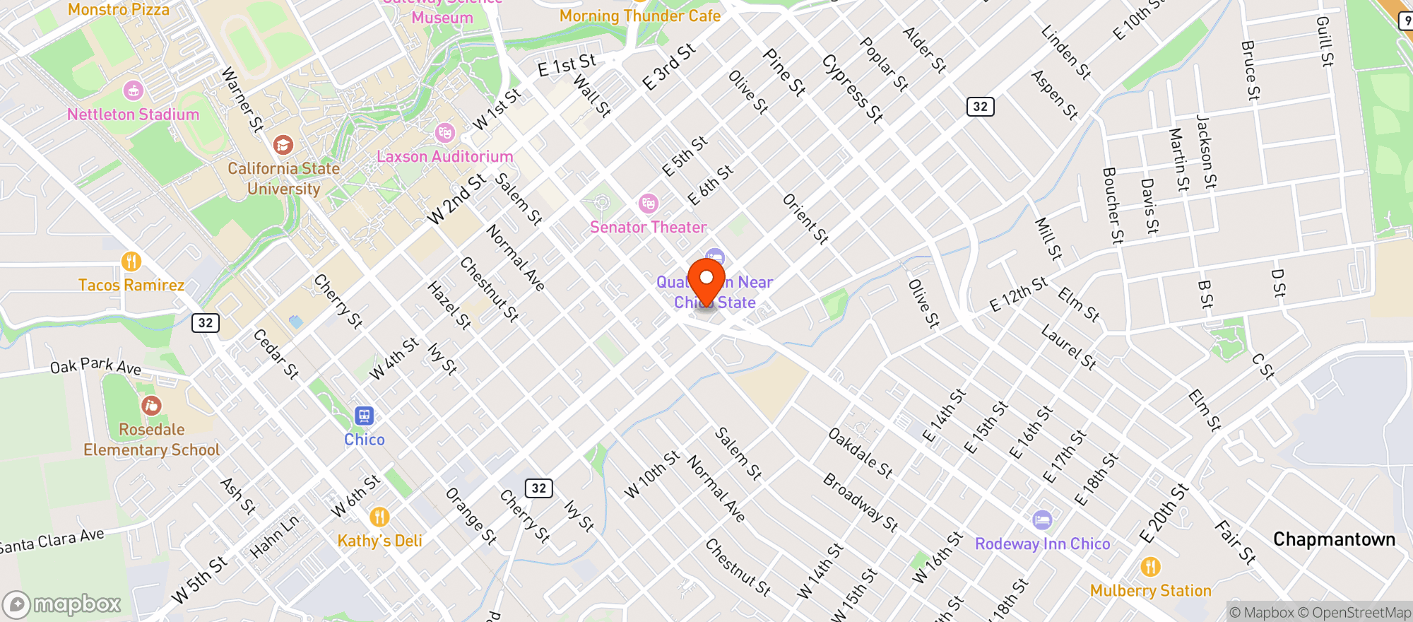 Map showing Chico Natural Foods Cooperative