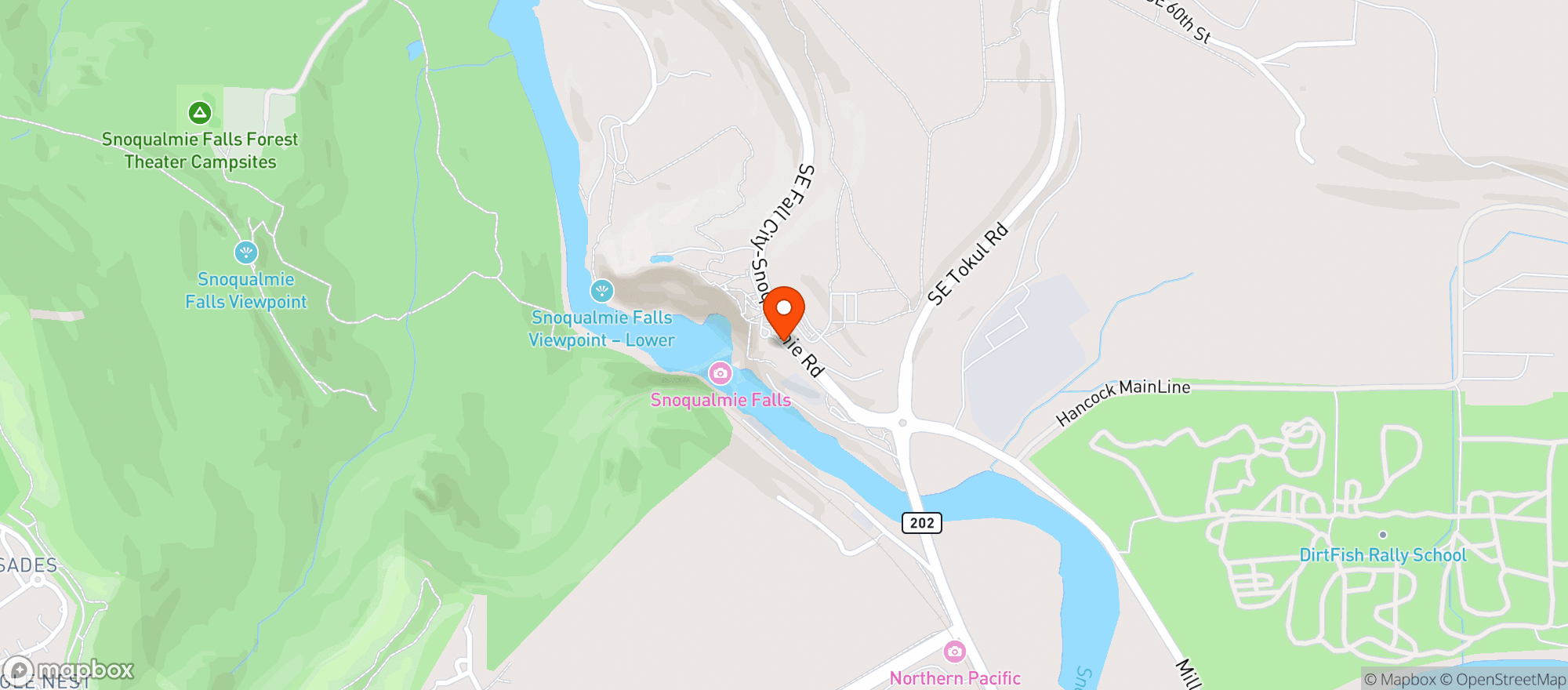 Map showing Salish Lodge Restaurant