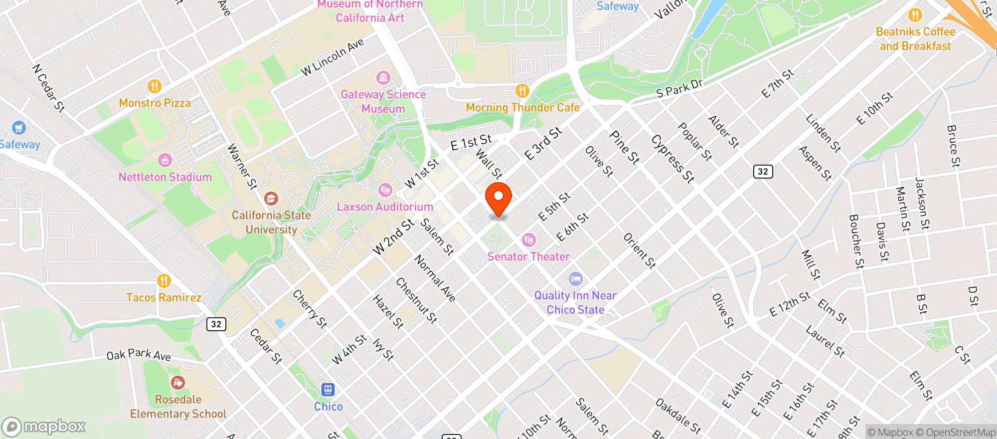 Map showing Empower Hot Yoga, LLC