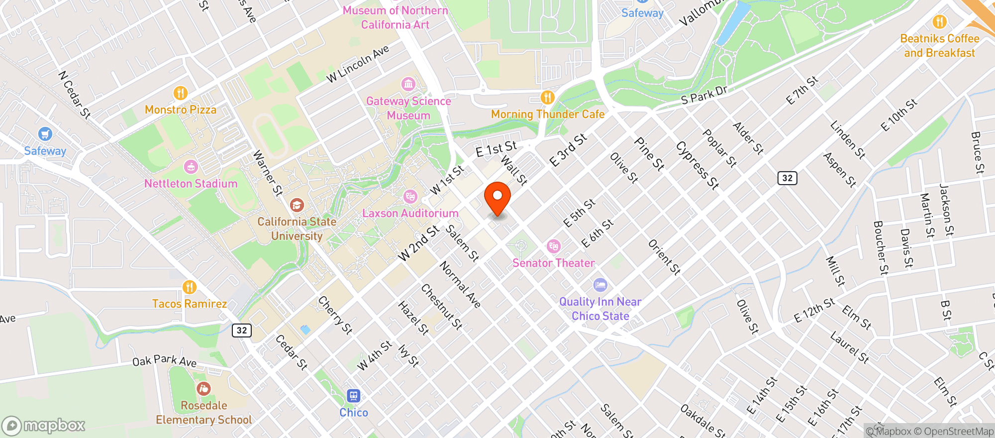 Map showing Made in Chico
