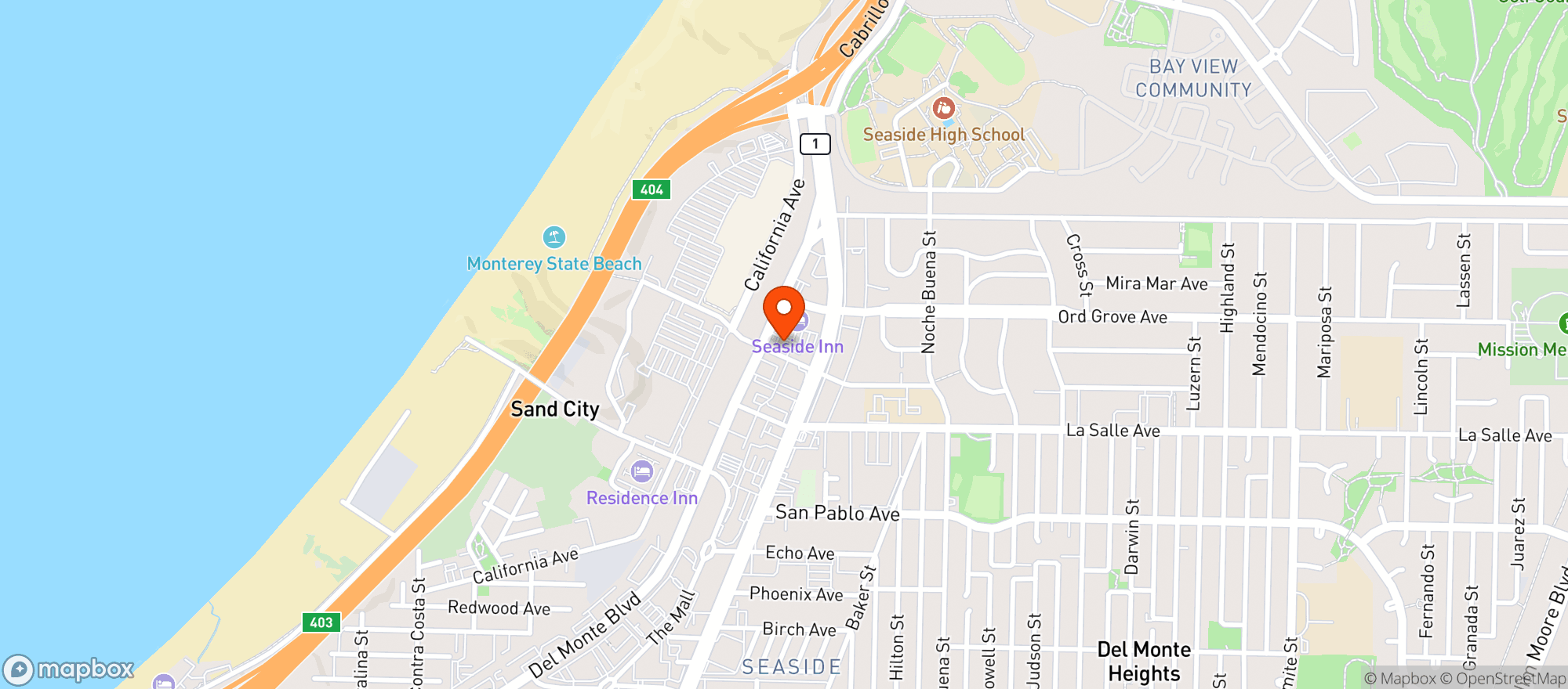 Map showing Vitamin Shoppe - Seaside