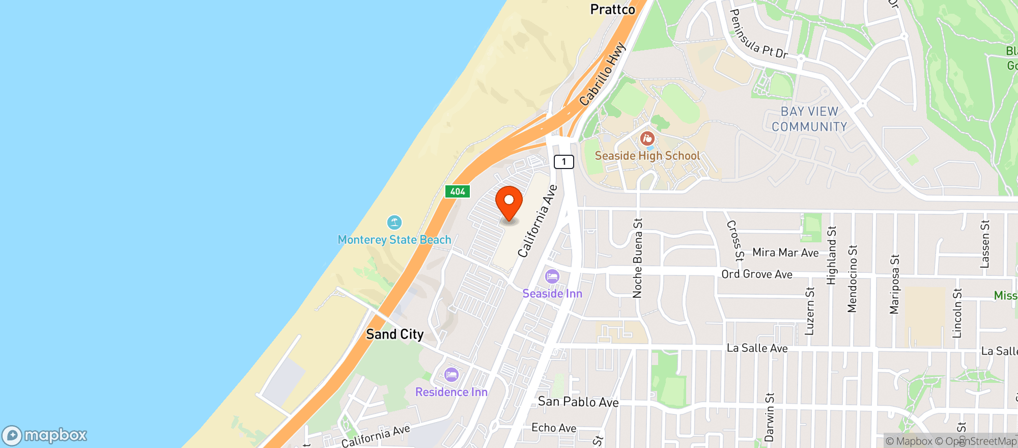 Map showing Target