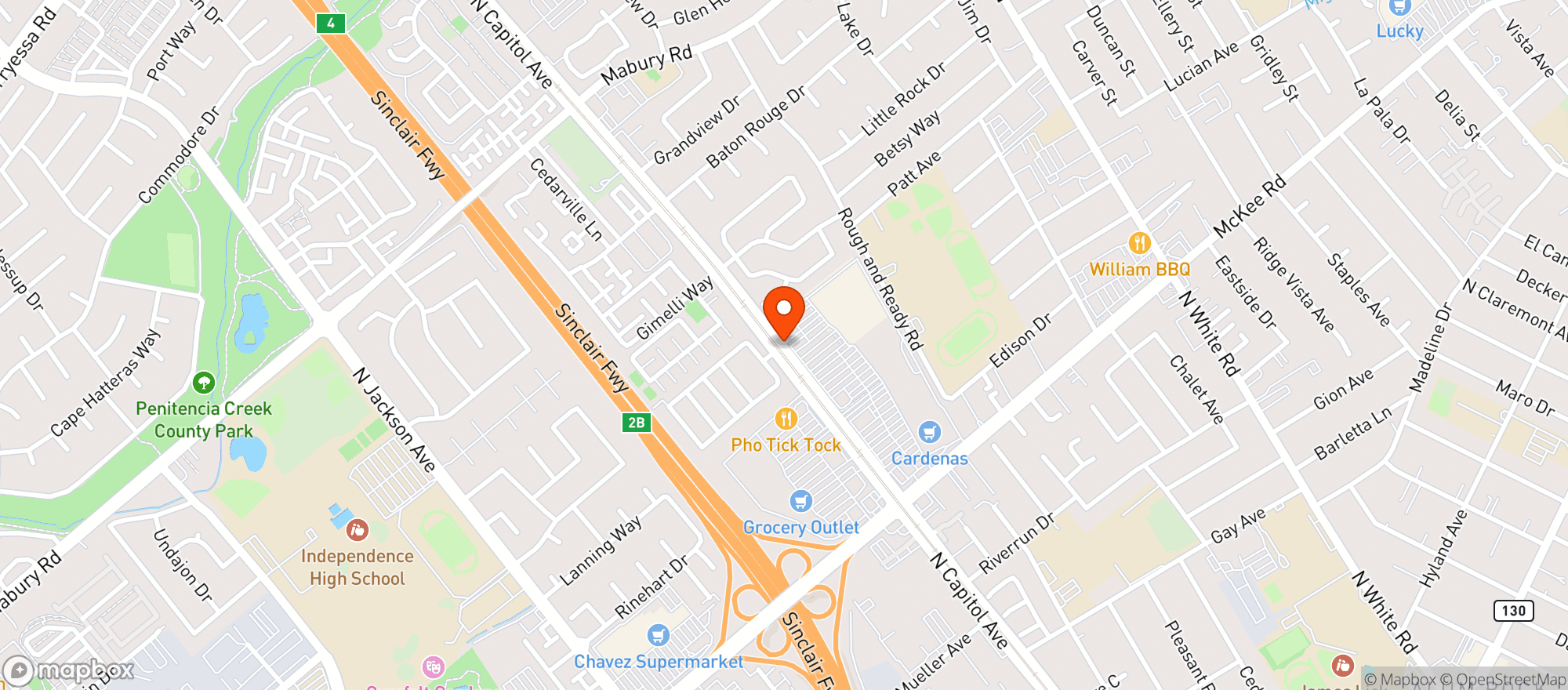 Map showing Target Store