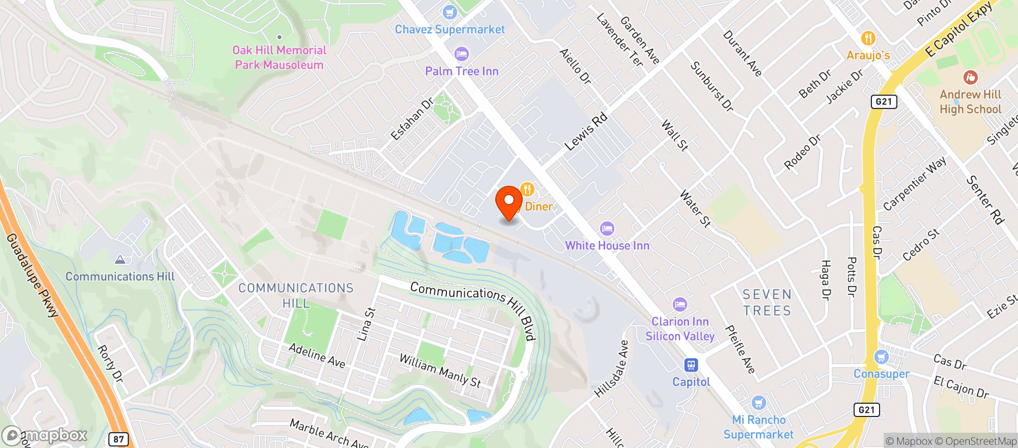 Map showing Ulbp - San Jose