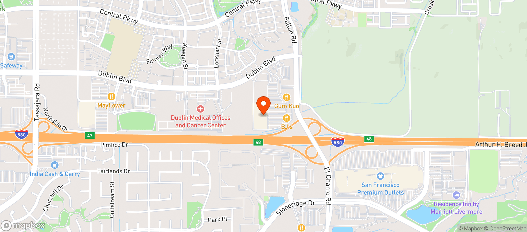 Map showing Target