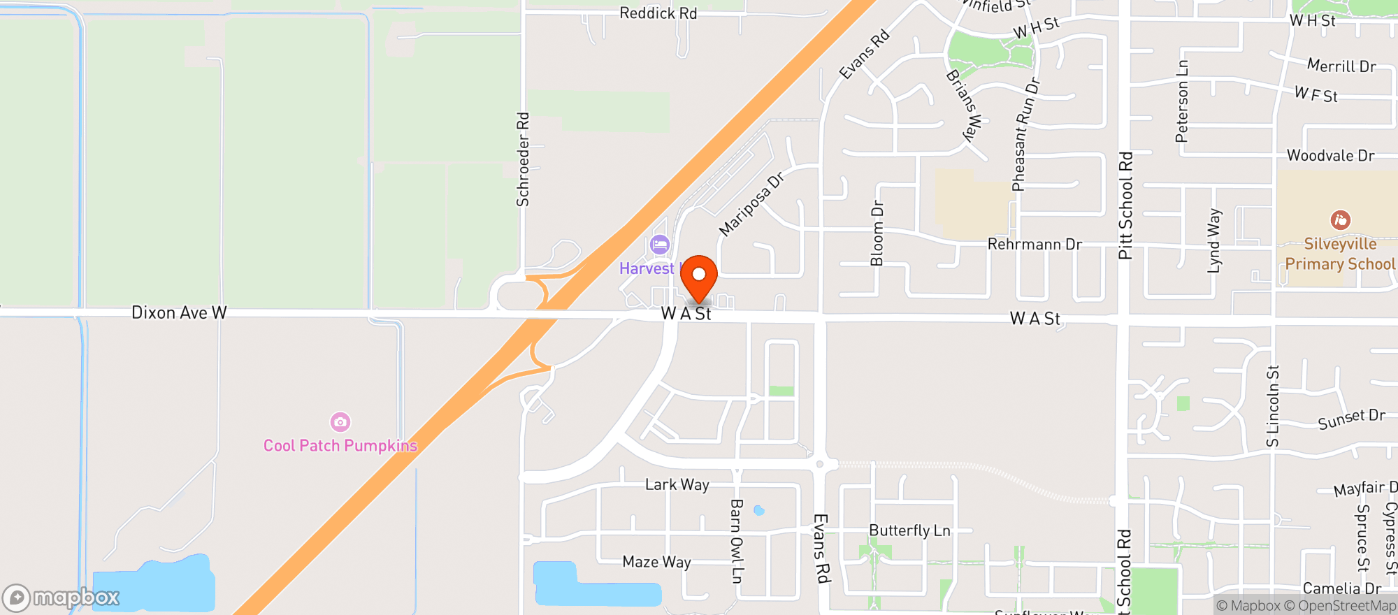 Map showing Am Pm Store