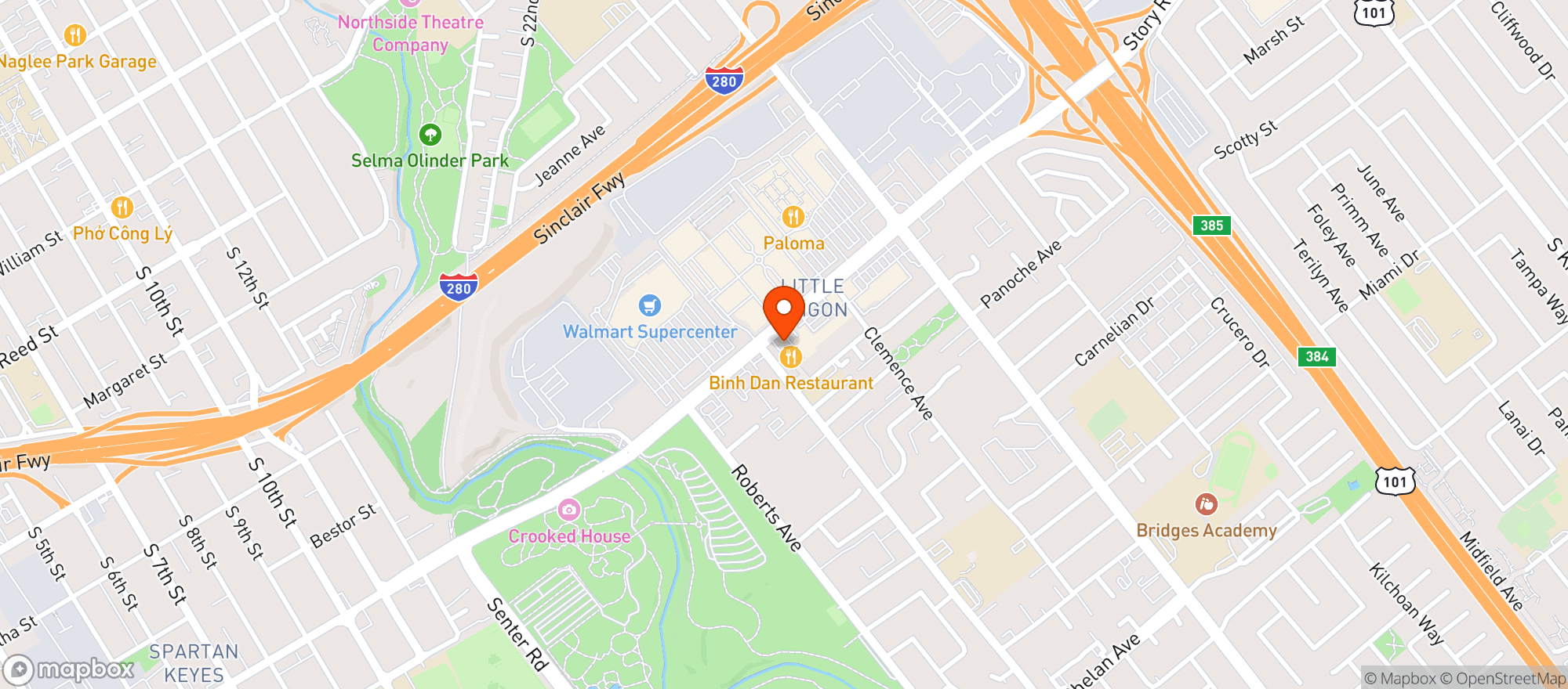 Map showing Quik Stop Market #551086