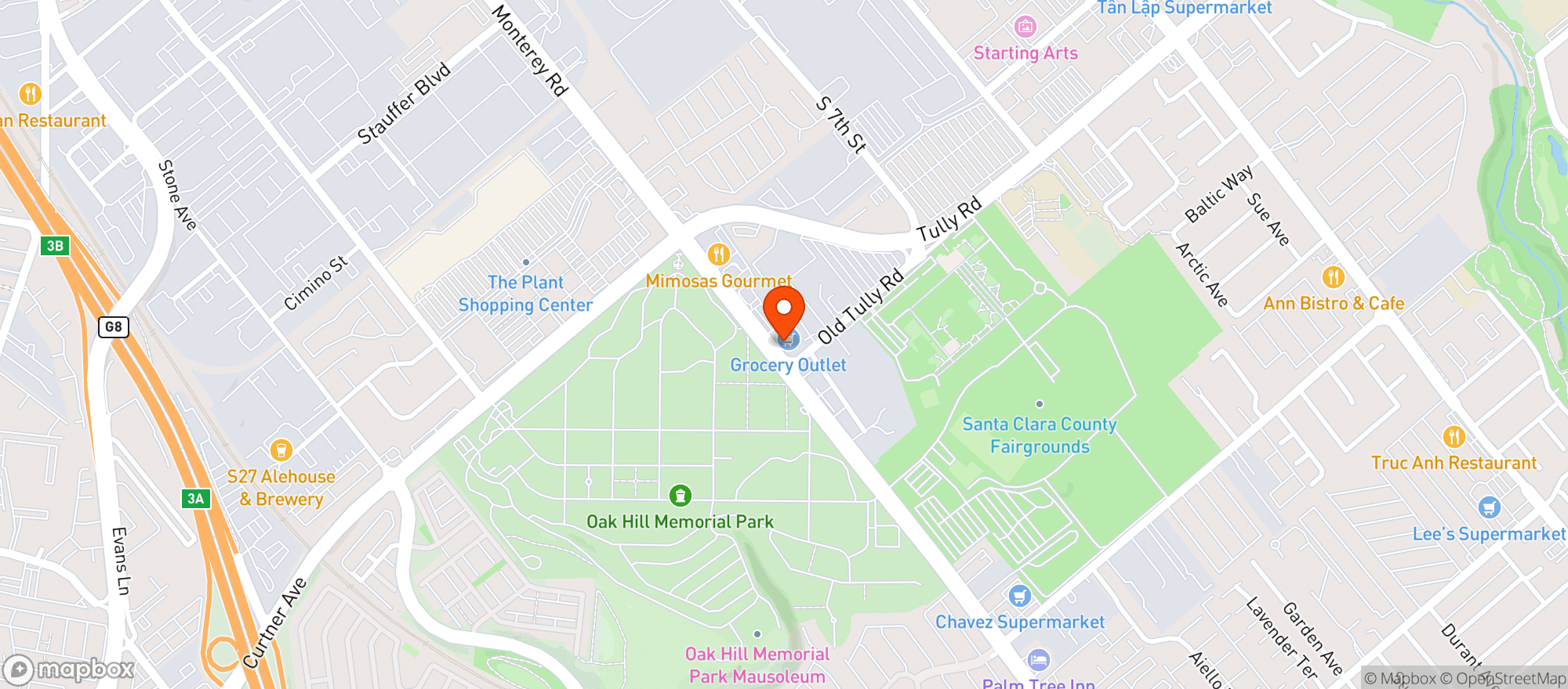 Map showing Grocery Outlet