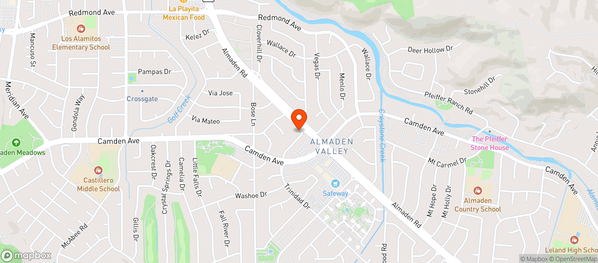 Map showing Safeway