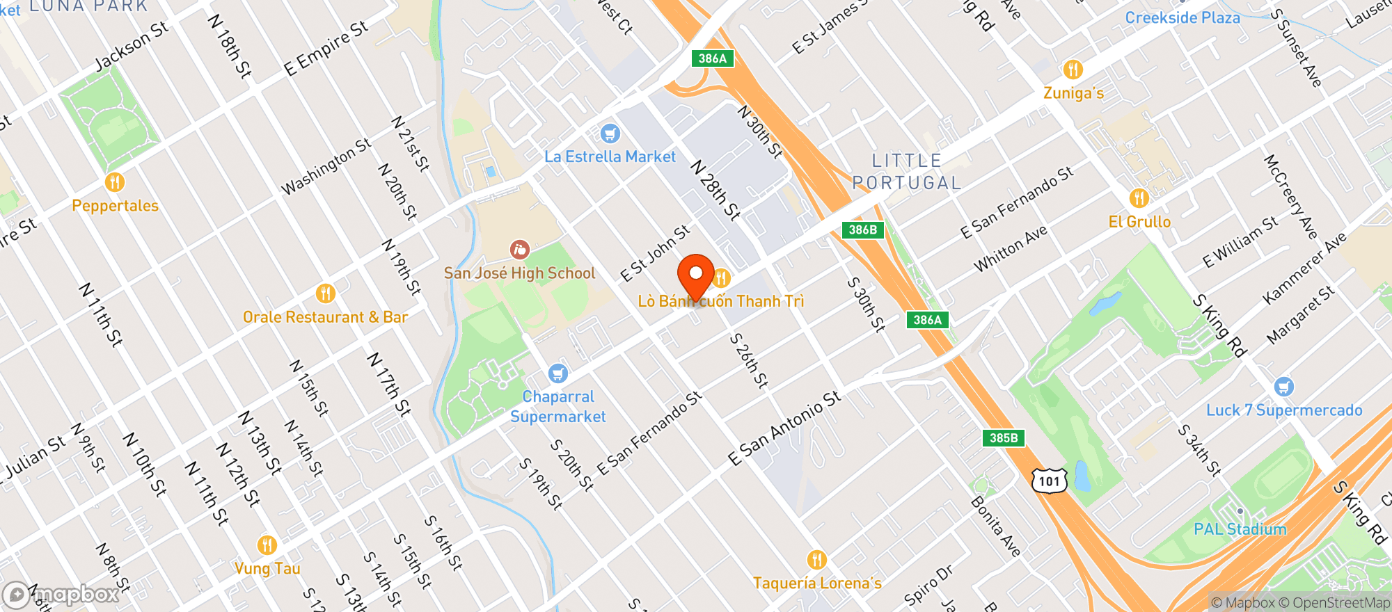 Map showing Rose Market