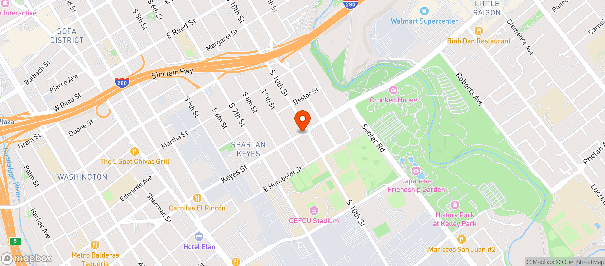 Map showing El Dorado Liquor