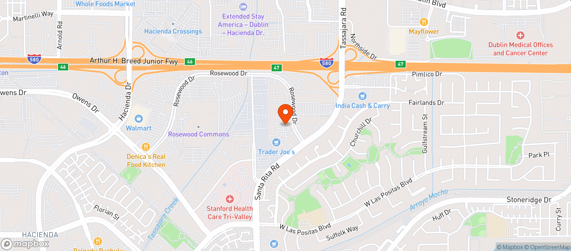 Map showing Total Wine - Pleasanton